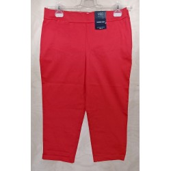 Spodnie damskie czerwone do połowy łydki